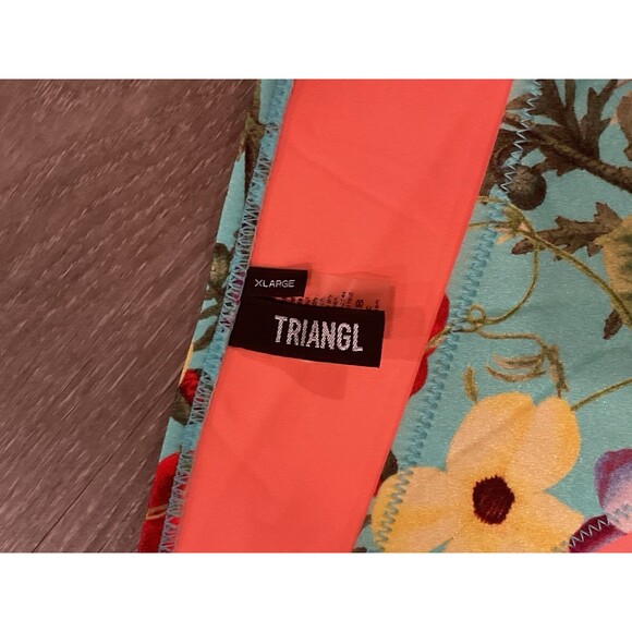 Bikini Bottom Triangl XLarge Womens Floral Teal Swimsuit Swimwear - Picture 5 of 6